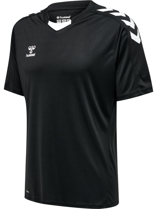 hmlCORE XK POLY JERSEY S/S, BLACK, packshot