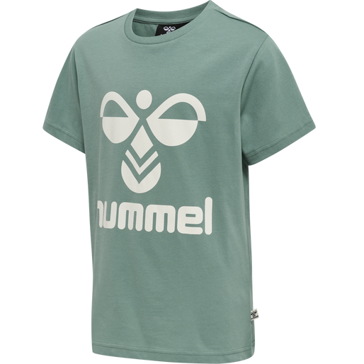 hmlTRES T-SHIRT S/S, MINERAL BLUE, packshot