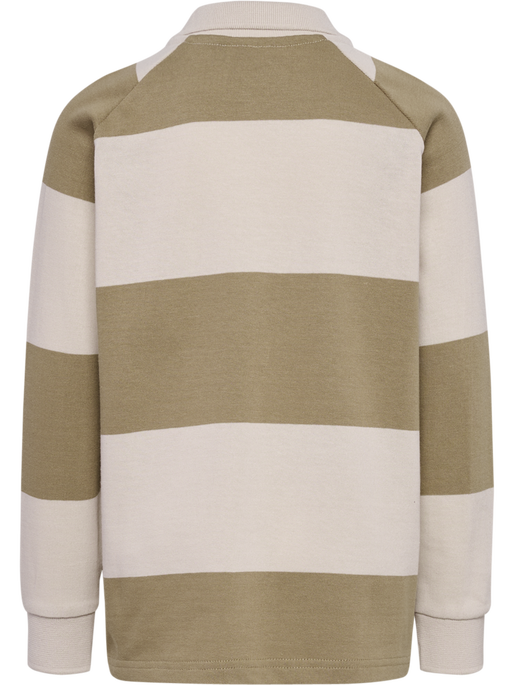 hmlJR LOOSE STRIPED POLO L/S, CORNSTALK hmlJR LOOSE STRIPED POLO L/S, CORNSTALK, packshot