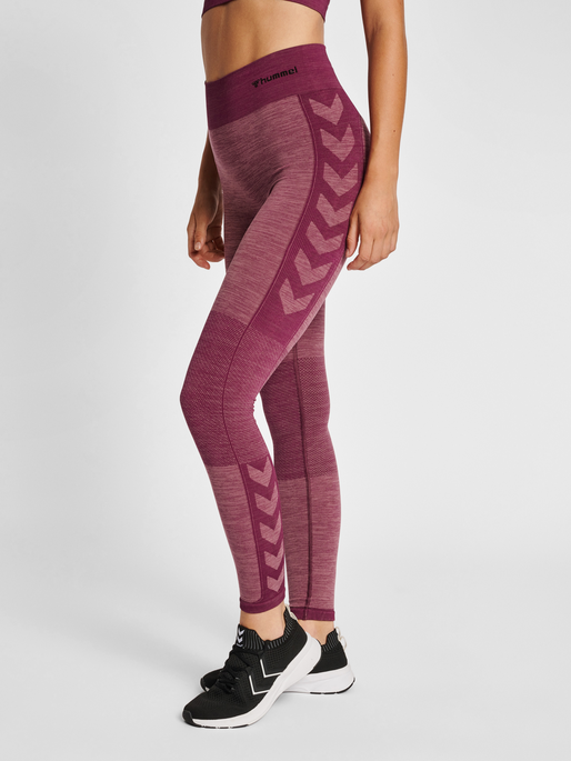 hummel SEAMLESS MID WAIST TIGHTS GRAPE WINE |