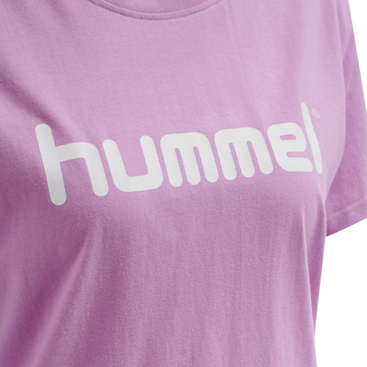 HUMMEL GO COTTON LOGO T-SHIRT WOMAN S/S, ORCHID, packshot