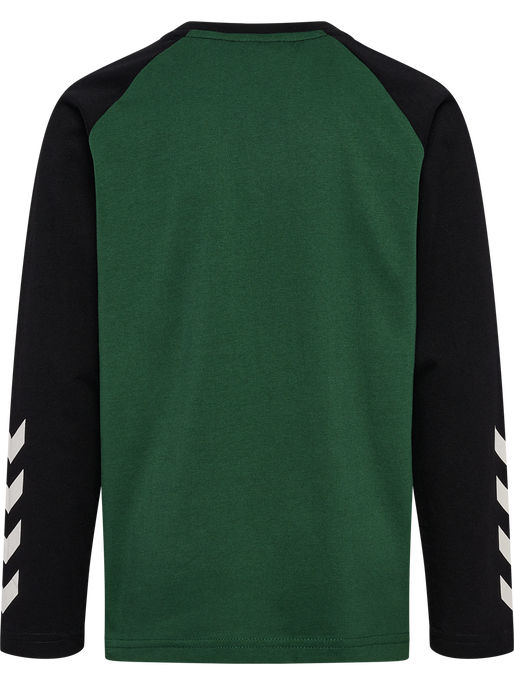 hmlJR LOGO T-SHIRT L/S, DARK GREEN, packshot