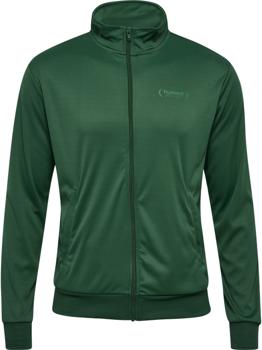 hmlFELIX  POLY TRACKSUIT SET, DARK GREEN, packshot