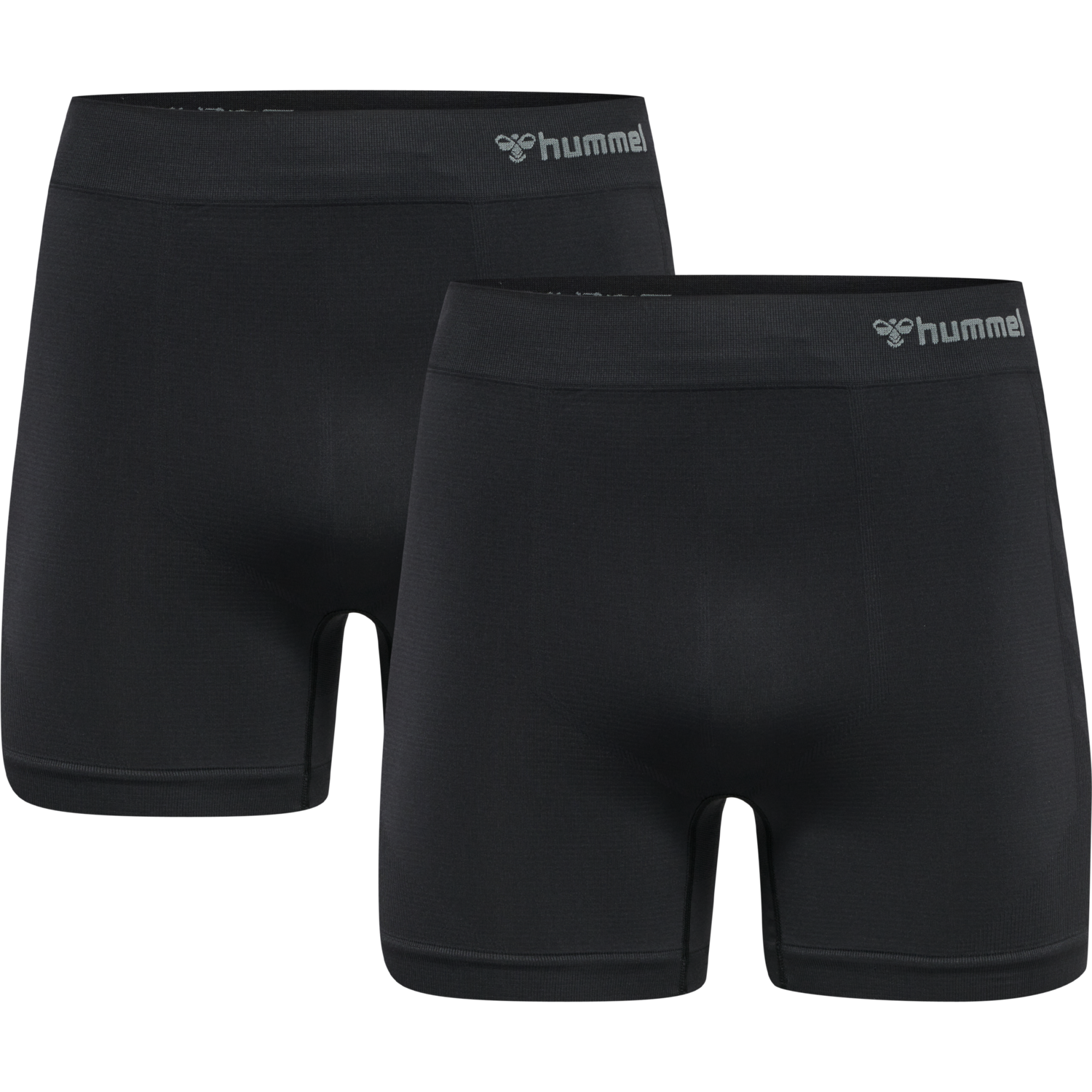 hmlJACK SEAMLESS BOXERS 2-PACK, BLACK/BLACK, packshot