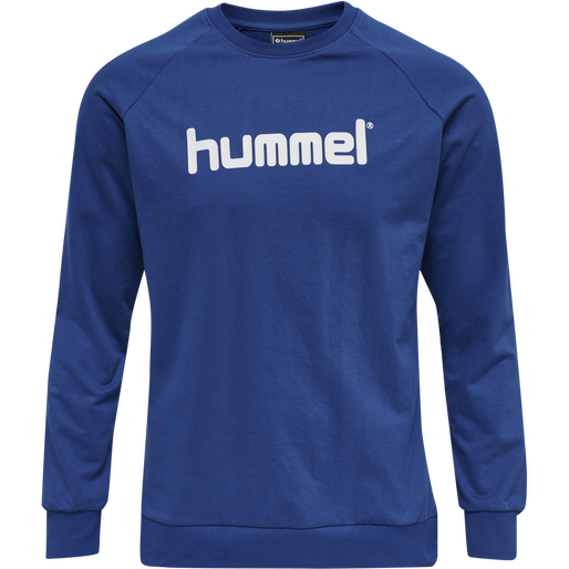 HUMMEL GO COTTON LOGO SWEATSHIRT WOMAN, TRUE BLUE, packshot