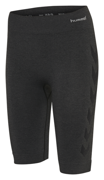 hmlCI SEAMLESS CYCLING SHORTS, BLACK MELANGE, packshot