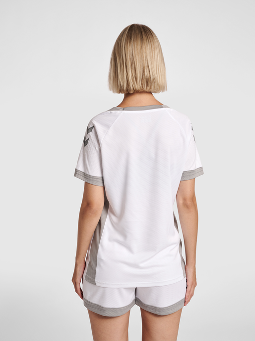 hmlLEAD S/S POLY JERSEY WOMEN, WHITE, model