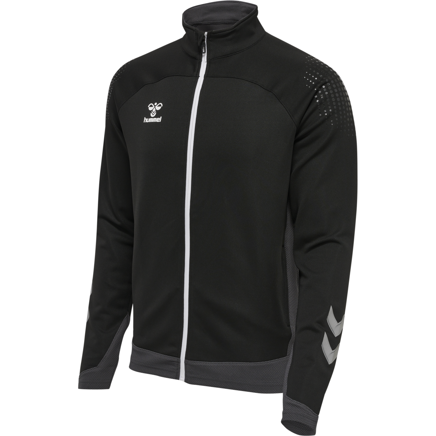 hmlLEAD POLY ZIP JACKET, BLACK, packshot