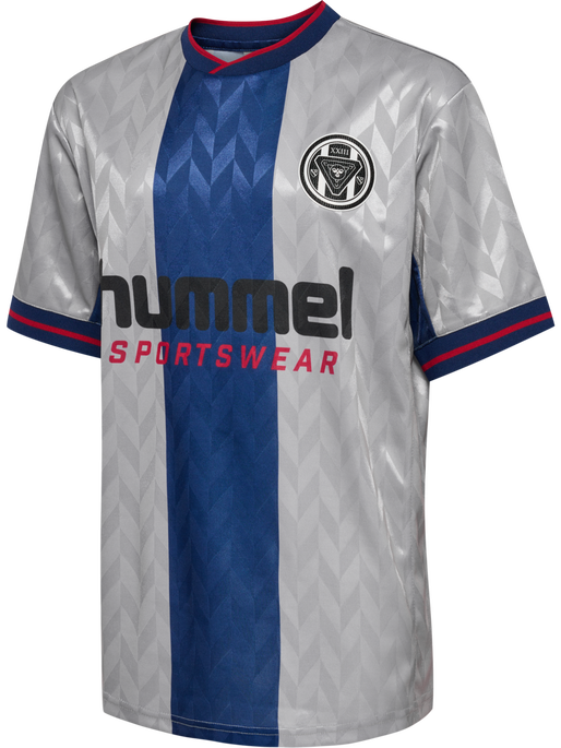 hmlJR LOOSE FB JERSEY S/S, SILVER SCONCE, packshot