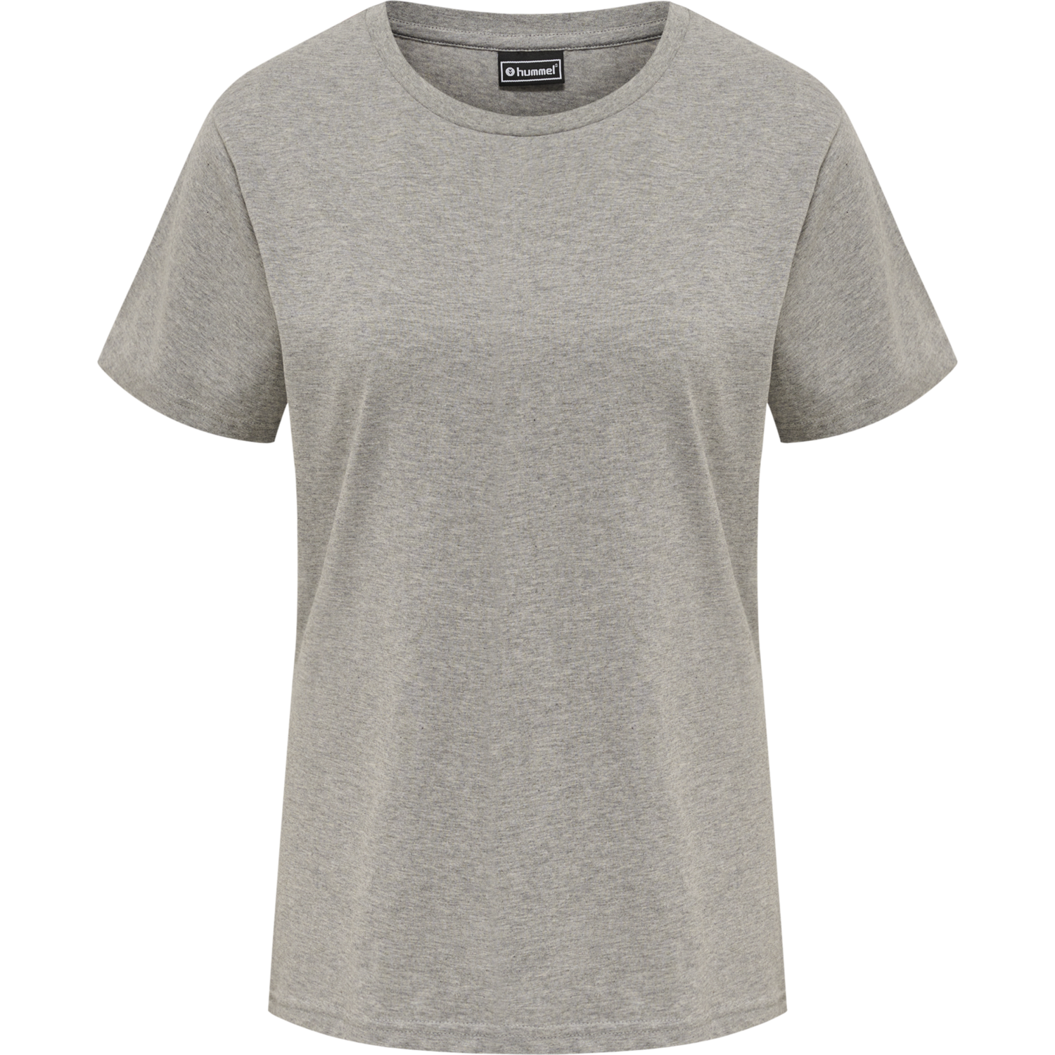 hmlRED BASIC T-SHIRT S/S WOMAN, GREY MELANGE, packshot