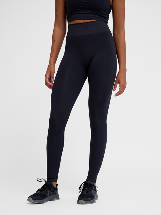 hmlMT DEFINE SEAML SCRUNCH TIGHTS, BLACK, model