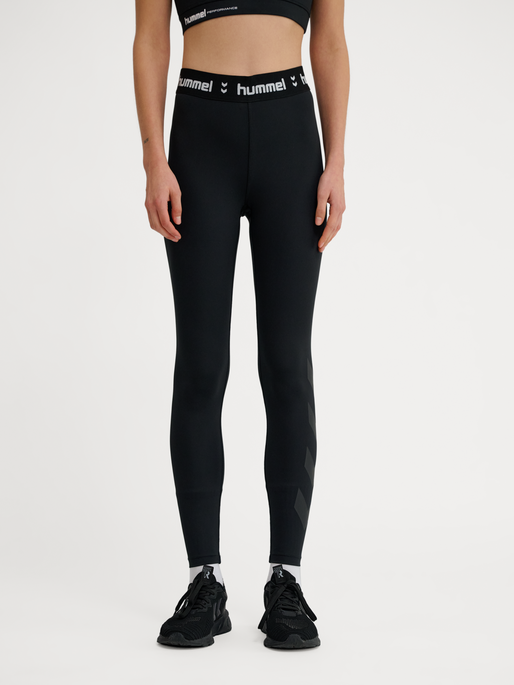 hmlPULSE MID WAIST TIGHTS, BLACK, model