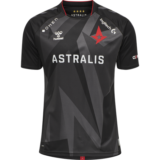 ASTRALIS 20/21 GAME JERSEY S/S_KIDS, BLACK W/LOGO, packshot