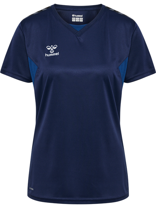 hmlAUTHENTIC PL JERSEY S/S WOMAN, MARINE, packshot