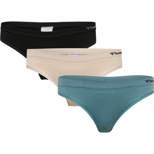 hmlJUNO 3 PACK SEAMLESS HIPSTER, BLACK, packshot