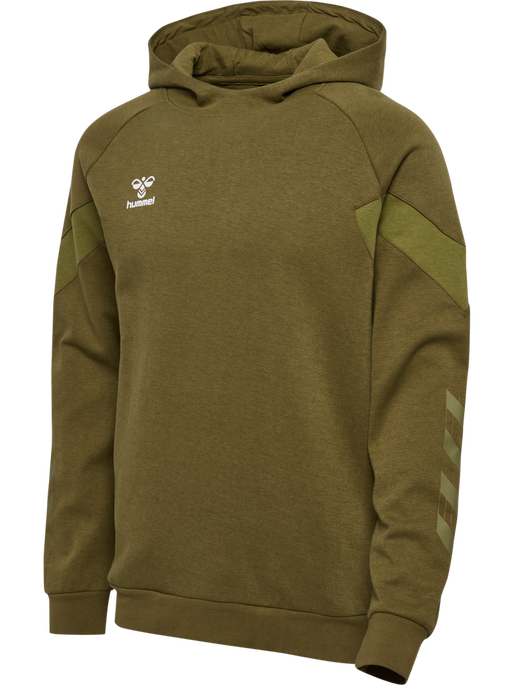 hmlTRAVEL SWEAT HOODIE, MILITARY OLIVE, packshot
