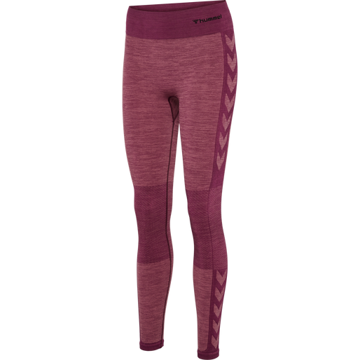 hmlCLEA SEAMLESS MID WAIST TIGHTS, GRAPE WINE/CRUSHED BERRY MEL hmlCLEA SEAMLESS MID WAIST TIGHTS, GRAPE WINE/CRUSHED BERRY MEL, packshot