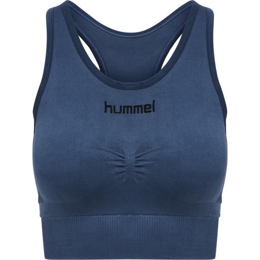 HUMMEL FIRST SEAMLESS BRA WOMAN, DARK DENIM, packshot