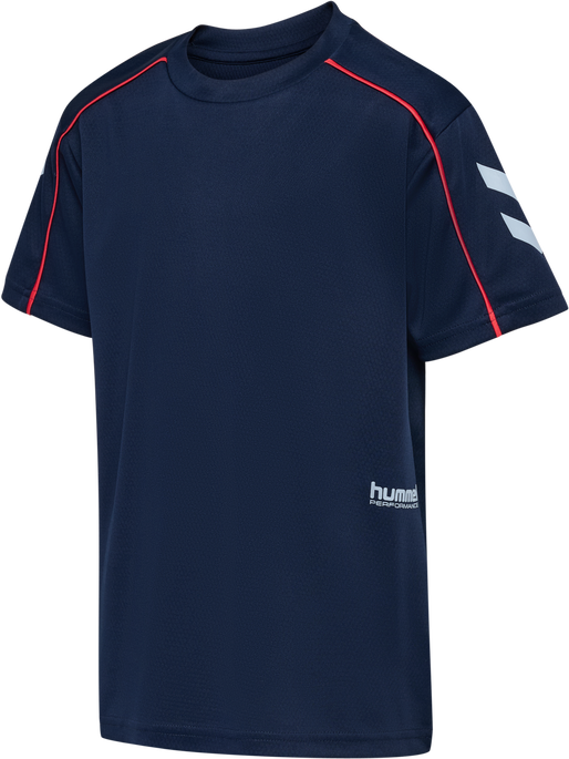 hmlJR T-SHIRT S/S, DRESS BLUES, packshot