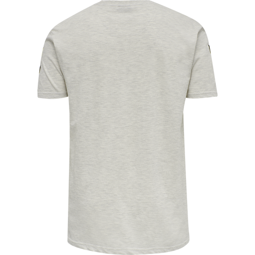 HMLGO COTTON T-SHIRT S/S, EGRET MELANGE HMLGO COTTON T-SHIRT S/S, EGRET MELANGE, packshot