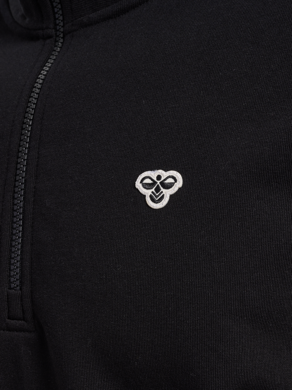 hmlLOOSE HALF ZIP  BEE, BLACK, packshot