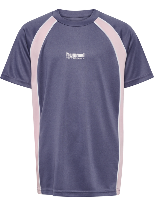 hmlJR GOAL PIPING T-SHIRT S/S, HERON hmlJR GOAL PIPING T-SHIRT S/S, HERON, packshot
