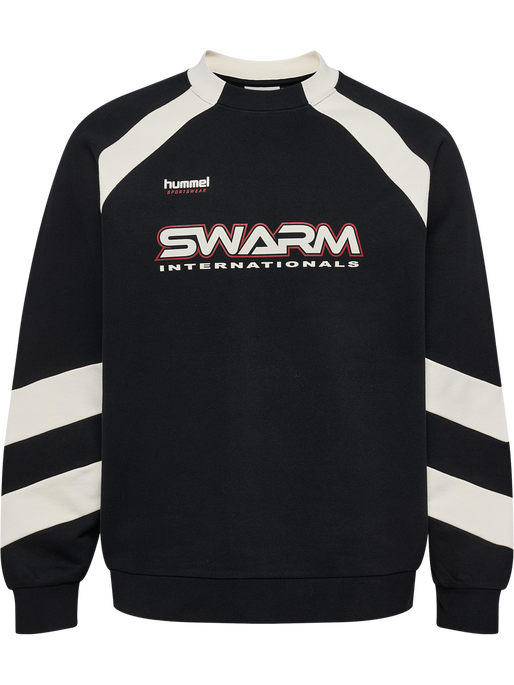 hmlOVERSIZED CREW SPORTSWEAR SWARM, BLACK hmlOVERSIZED CREW SPORTSWEAR SWARM, BLACK, packshot