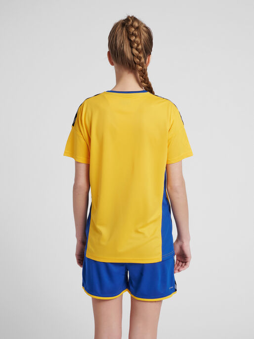 hmlAUTHENTIC POLY JERSEY WOMAN S/S, SPORTS YELLOW/TRUE BLUE, model