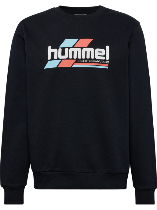 hmlGRAPHIC CREWNECK, BLACK, packshot