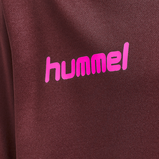 hmlPROMO KIDS POLY HOODIE, BIKING RED/RASPBERRY SORBET, packshot