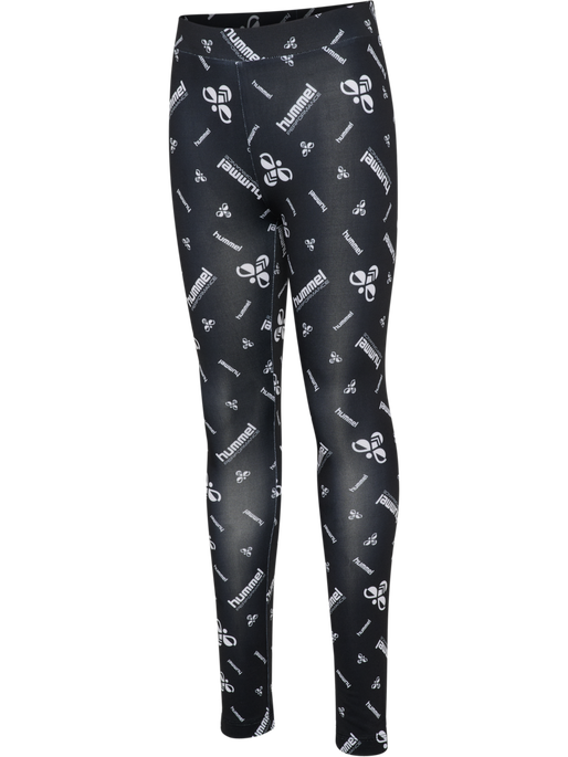 hmlJR GYM TIGHTS, BLACK/WHITE, packshot