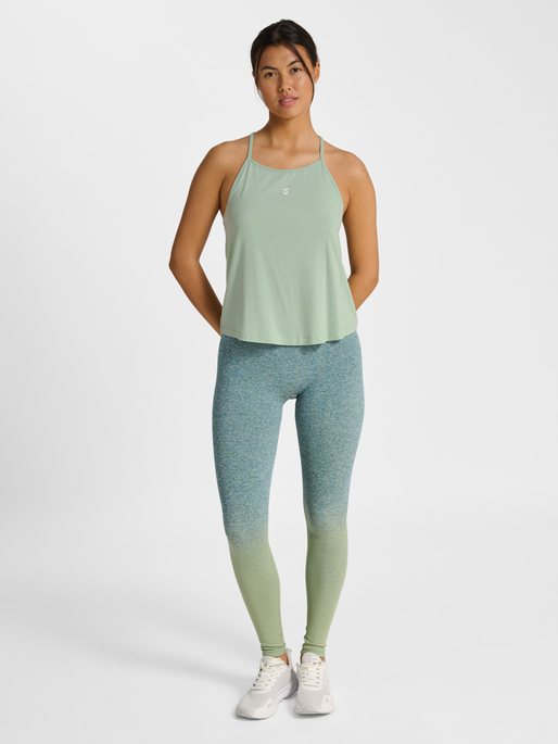 hmlYOGA SOFT W STRAP TOP, FROSTY GREEN, model