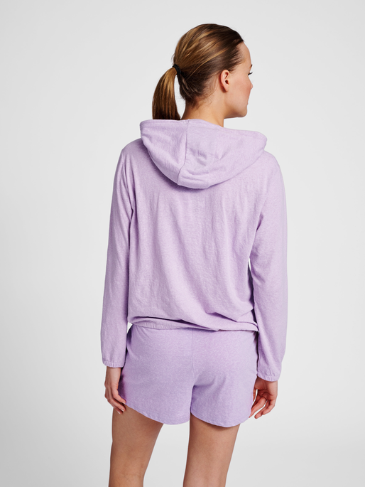 hmlZANDRA HOODIE, PASTEL LILAC MELANGE, model