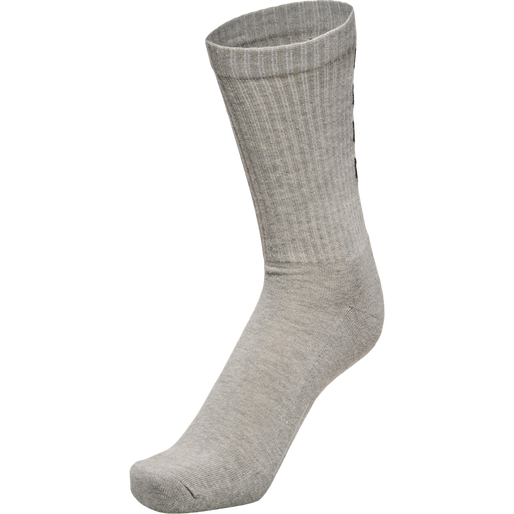 FUNDAMENTAL 3-PACK SOCK, GREY MELANGE, packshot