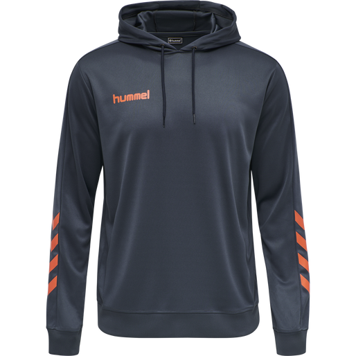 hmlPROMO POLY HOODIE, OMBRE BLUE/NASTURIUM, packshot