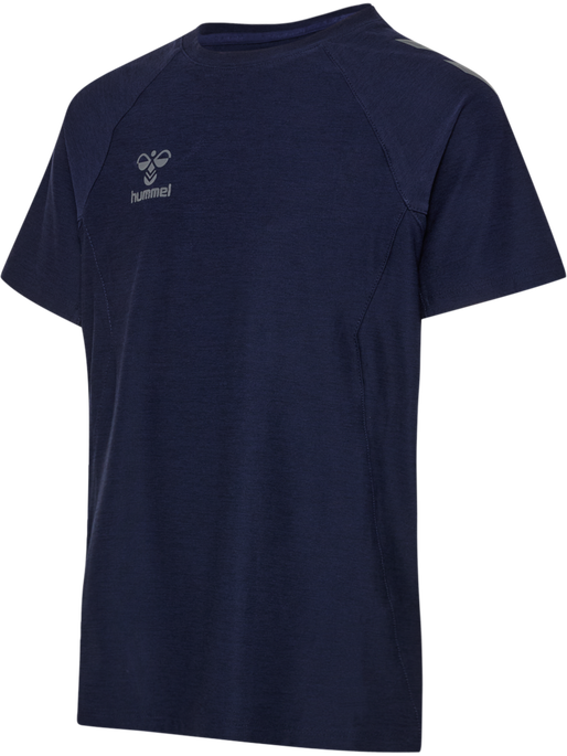 hmlCIMA 2.0 JERSEY S/S KIDS, MARINE MELANGE hmlCIMA 2.0 JERSEY S/S KIDS, MARINE MELANGE, packshot