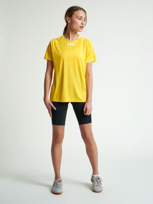 CORE TEAM JERSEY WOMAN S/S, SPORTS YELLOW, model