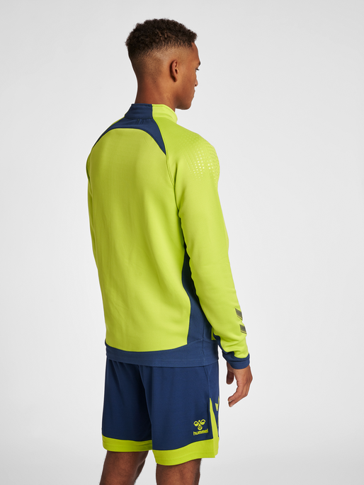 hmlLEAD HALF ZIP, LIME PUNCH, model
