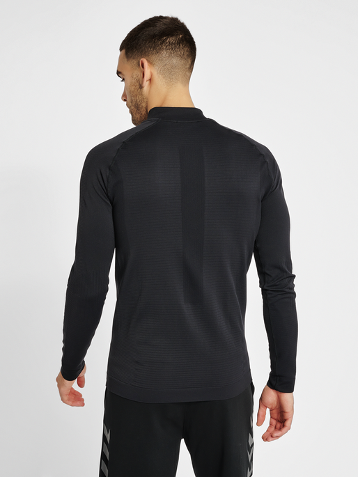 hmlSTROKE SEAMLESS HALF ZIP, BLACK, model