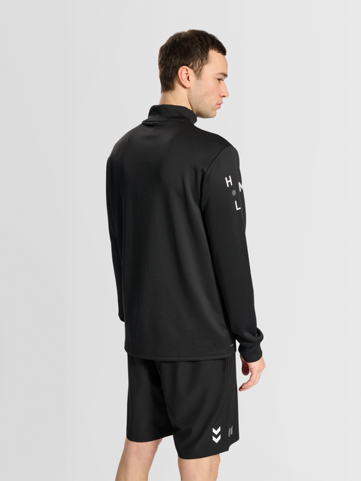 hmlCOURT HALF ZIP L/S, BLACK, model