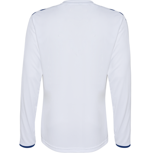 CORE LS POLY JERSEY, WHITE/TRUE BLUE, packshot