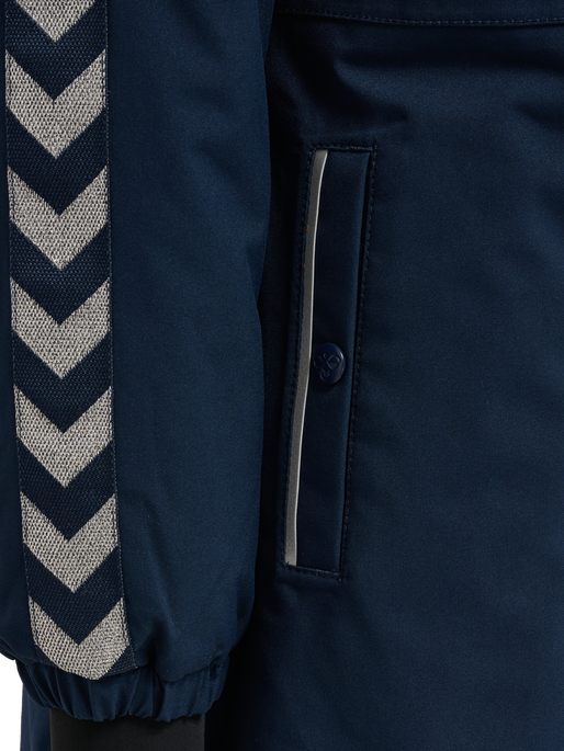 hmlLEAF TEX COAT, BLACK IRIS hmlLEAF TEX COAT, BLACK IRIS, packshot