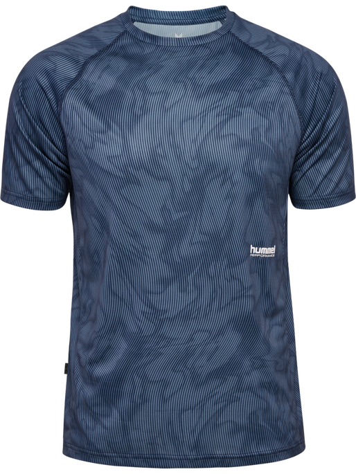 hmlPULSE AOP WORKOUT SHORTS SET, BLUE MIRAGE/DRESS BLUE, packshot