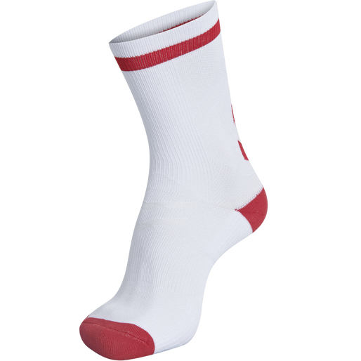 ELITE INDOOR SOCK LOW, WHITE/TRUE RED, packshot