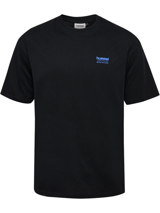 hmlLOOSE T-SHIRT S/S HSW FOOTBALL, BLACK hmlLOOSE T-SHIRT S/S HSW FOOTBALL, BLACK, packshot