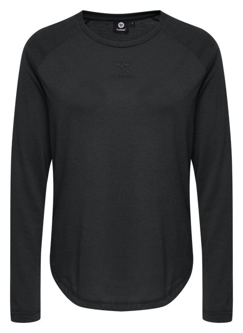 hmlVANJA T-SHIRT L/S, BLACK, packshot