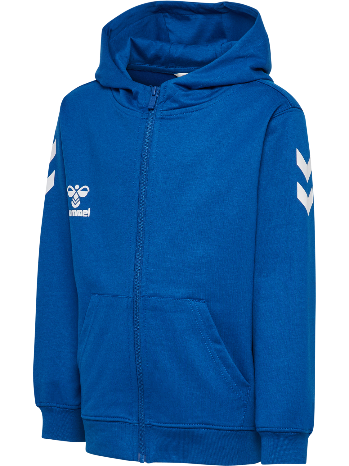 hmlGO 2.0 CHEVRON ZIP HOODIE KIDS, TRUE BLUE, packshot