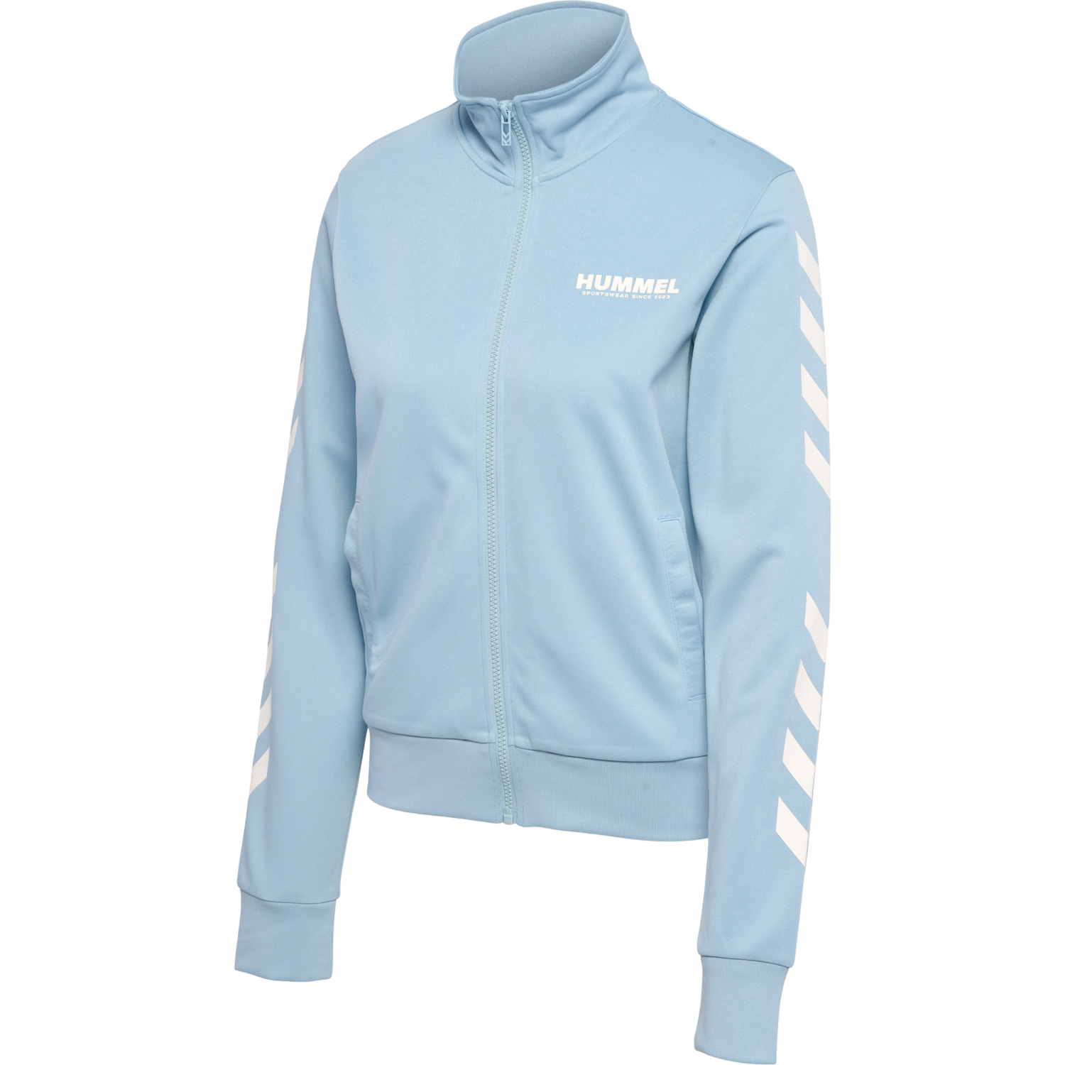 hmlLEGACY POLY WOMAN ZIP JACKET, CELESTIAL BLUE, packshot