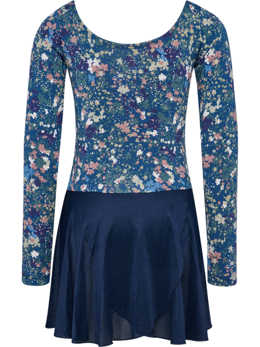 hmlJR MIX GYMSUIT L/S, DRESS BLUES/RIVERSIDE, packshot