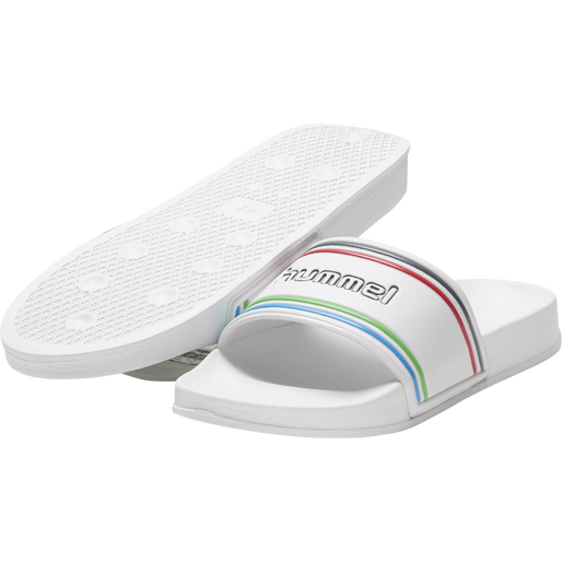 POOL SLIDE RETRO, WHITE/MULTICOLOR POOL SLIDE RETRO, WHITE/MULTICOLOR, packshot